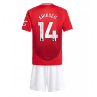 Camiseta Manchester United Christian Eriksen #14 Primera Equipación Replica 2024-25 para niños mangas cortas (+ Pantalones cortos)